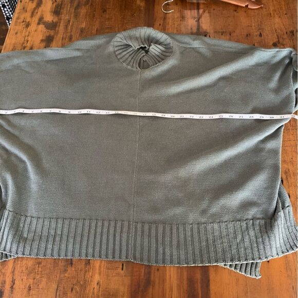 Eskandar Neiman Marcus Mock Neck Sweater Oversized Boxy Olive Green Sz L - Picture 7 of 9
